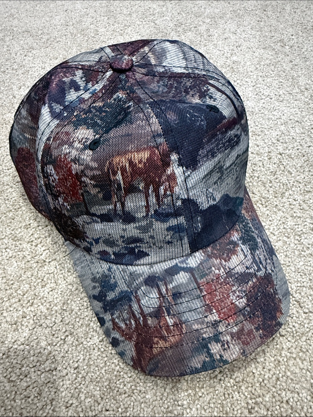 The North Face Knit Baseball style gray rust camo hat cap